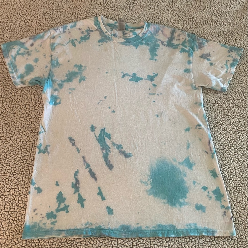 Gilden Ultra Cotton White Unisex Men’s White Tee Shirt Homemade Tie Dye